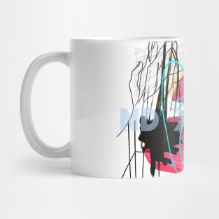 Cat abstract collage Mug